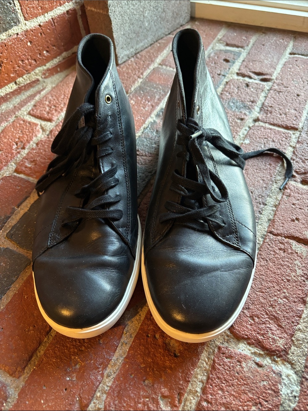 Cole Haan Black Leather High-Top Men's Sneakers Sz 9 1/2